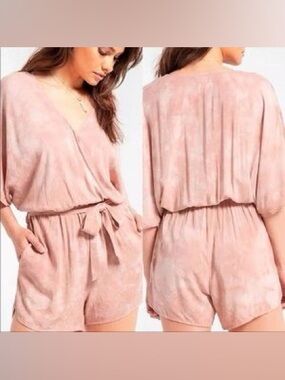 White Crow Blush Tie-Dye Romper